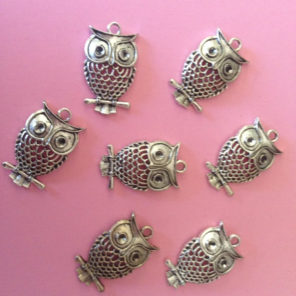 CHARMS OWL AND SEA STARS FOR JEWELRY